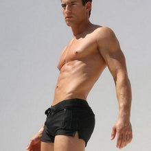 Men’s short swim trunks with zipper pocket